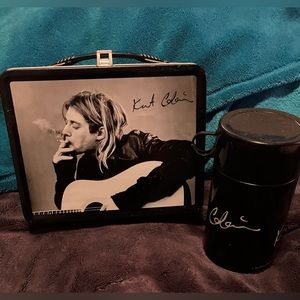 Kurt Cobain Metal Lunch Box With Thermos